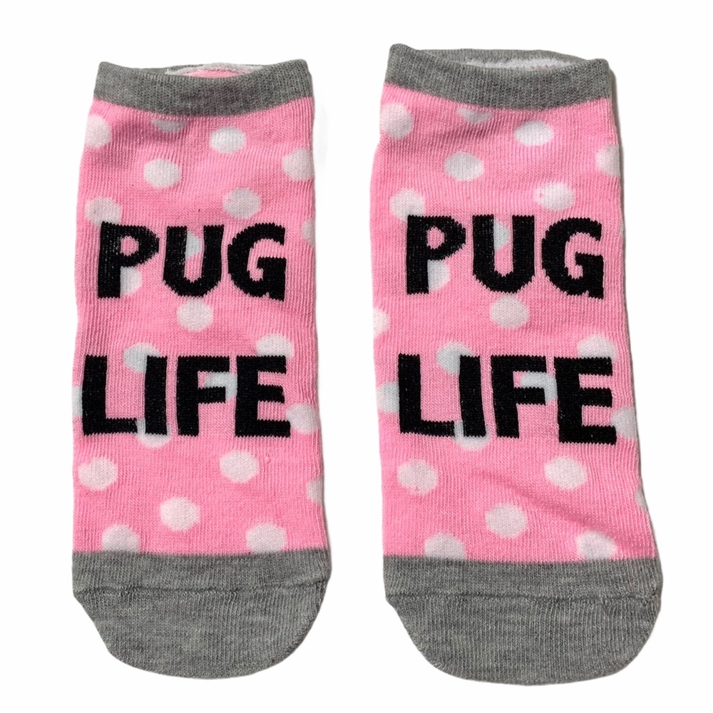 ❣️3/$15❣️ “PUG LIFE” Ankle Socks